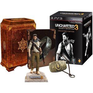 Uncharted 3: Drake's Deception Collector's Edition - PS3 - Statue, Buckle & Game